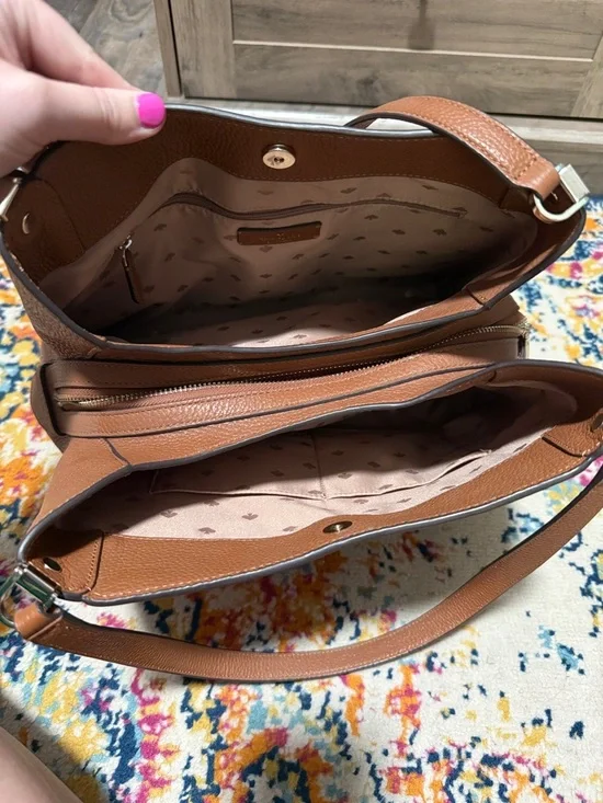 kate spade Brown Pebbled Leather Shoulder Bag - Picture 3 of 6